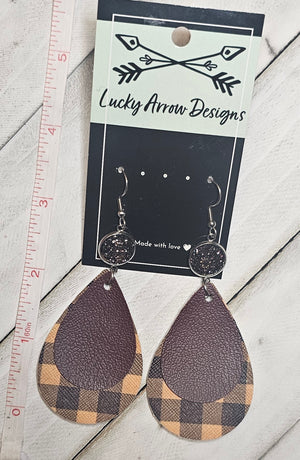Faux Leather Earrings