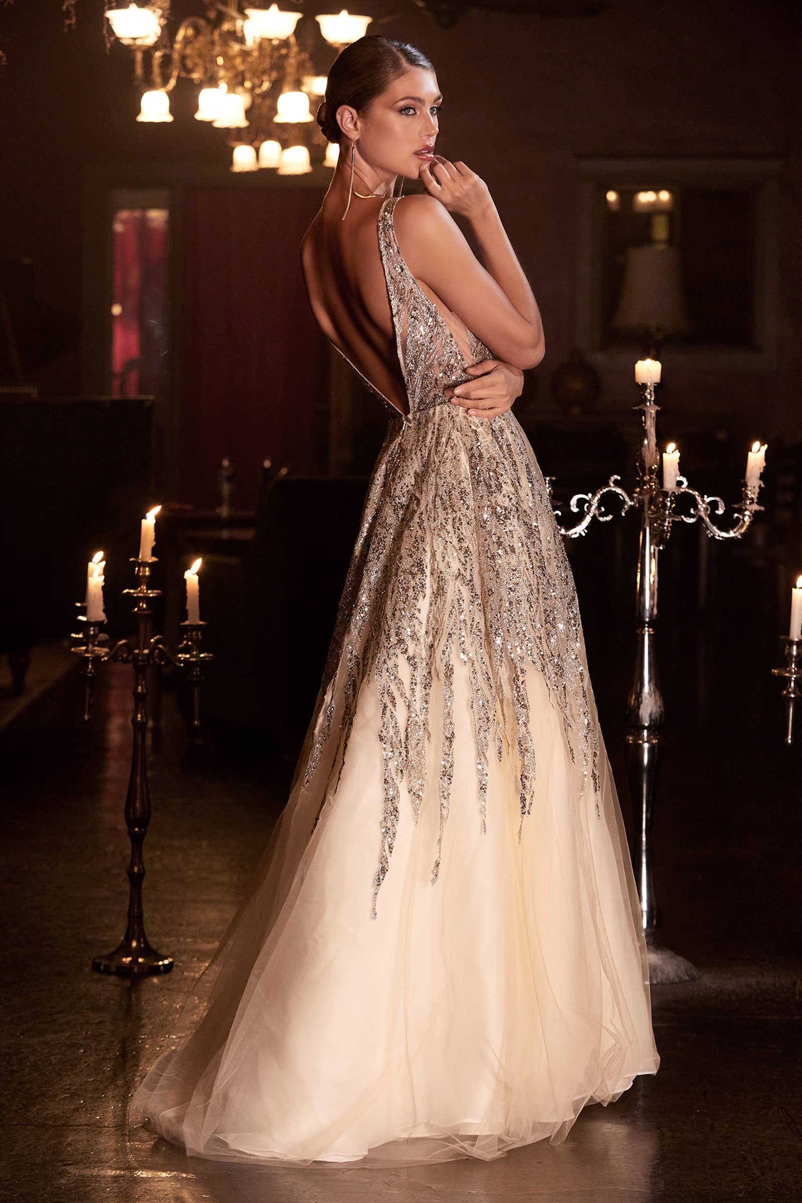 OMBRE SHIMMER BALL GOWN