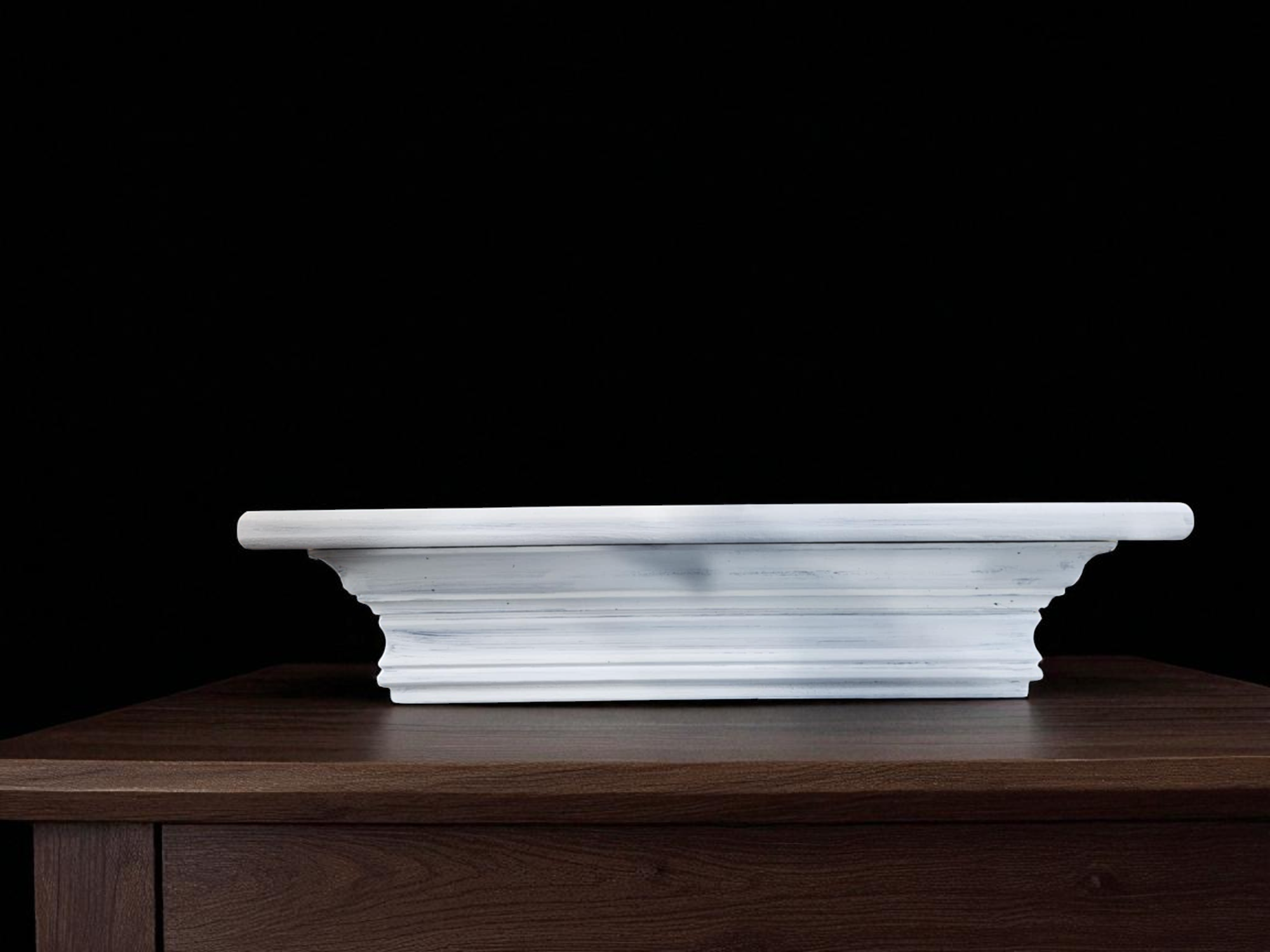 White shelf