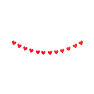 Puffy Felt Heart Banner