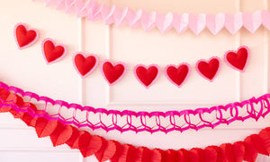 Puffy Felt Heart Banner