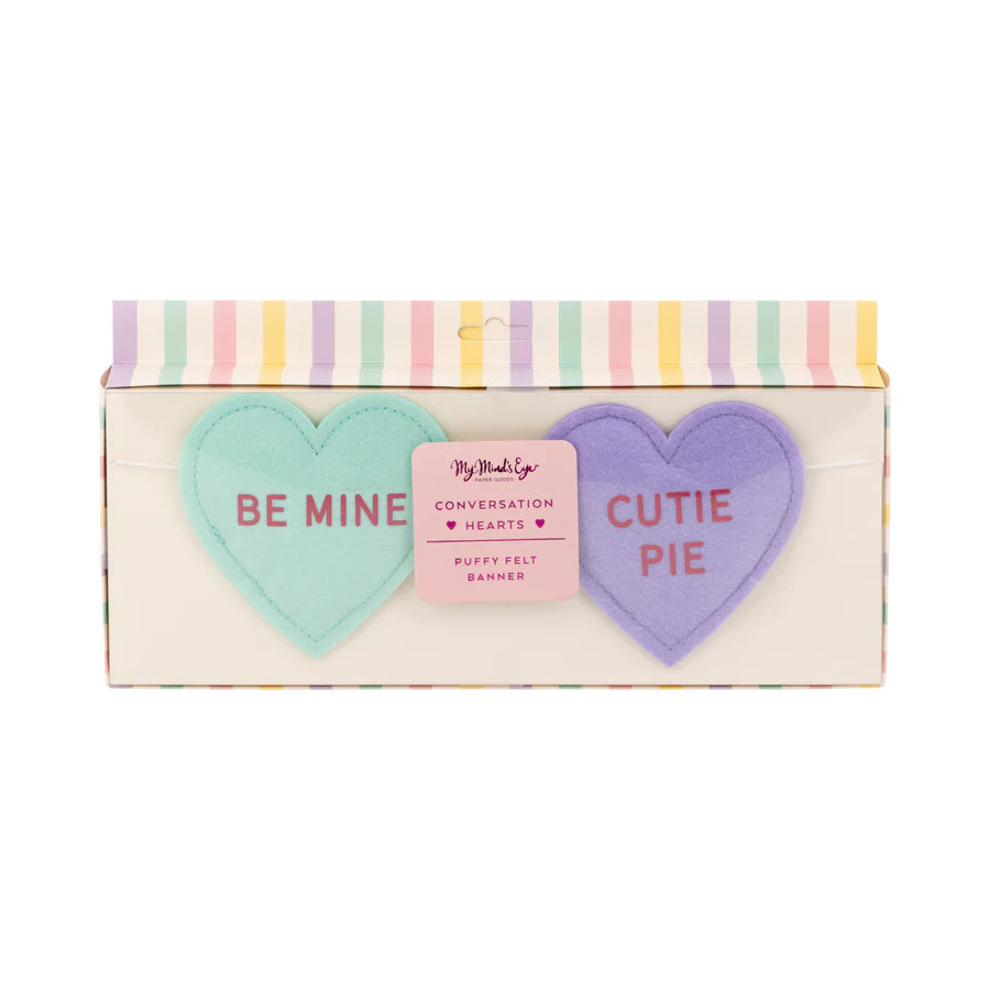 Conversation Felt Heart Banner