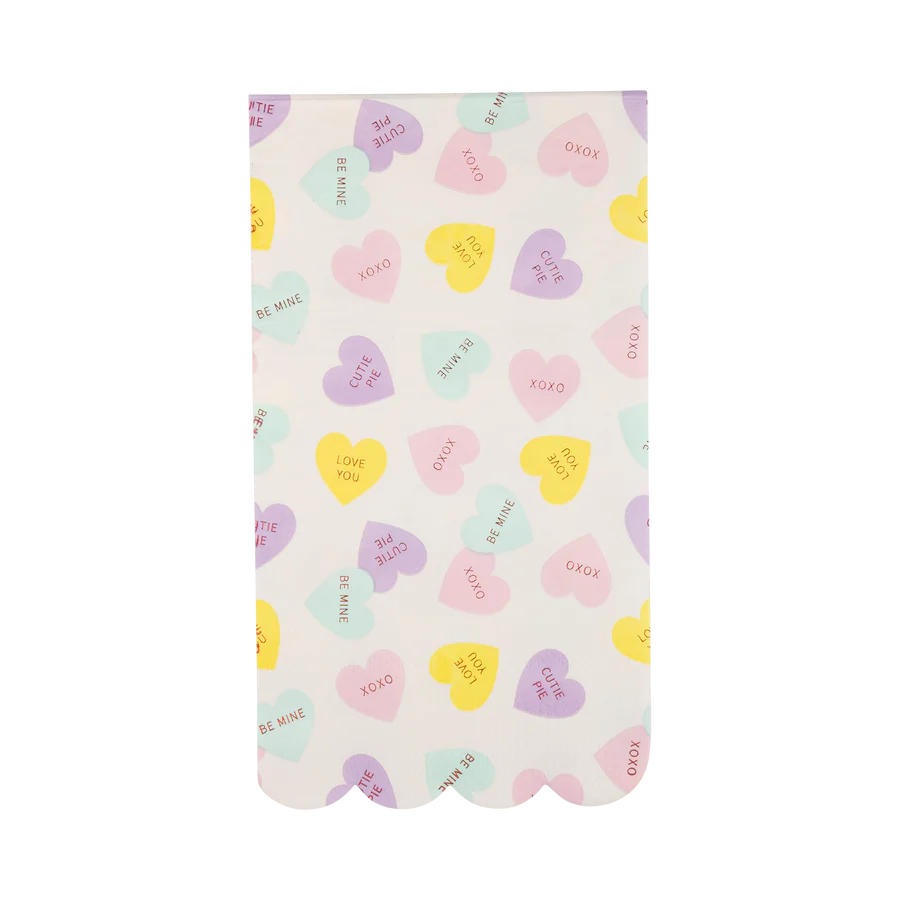 Conversation Dinner Heart Napkin