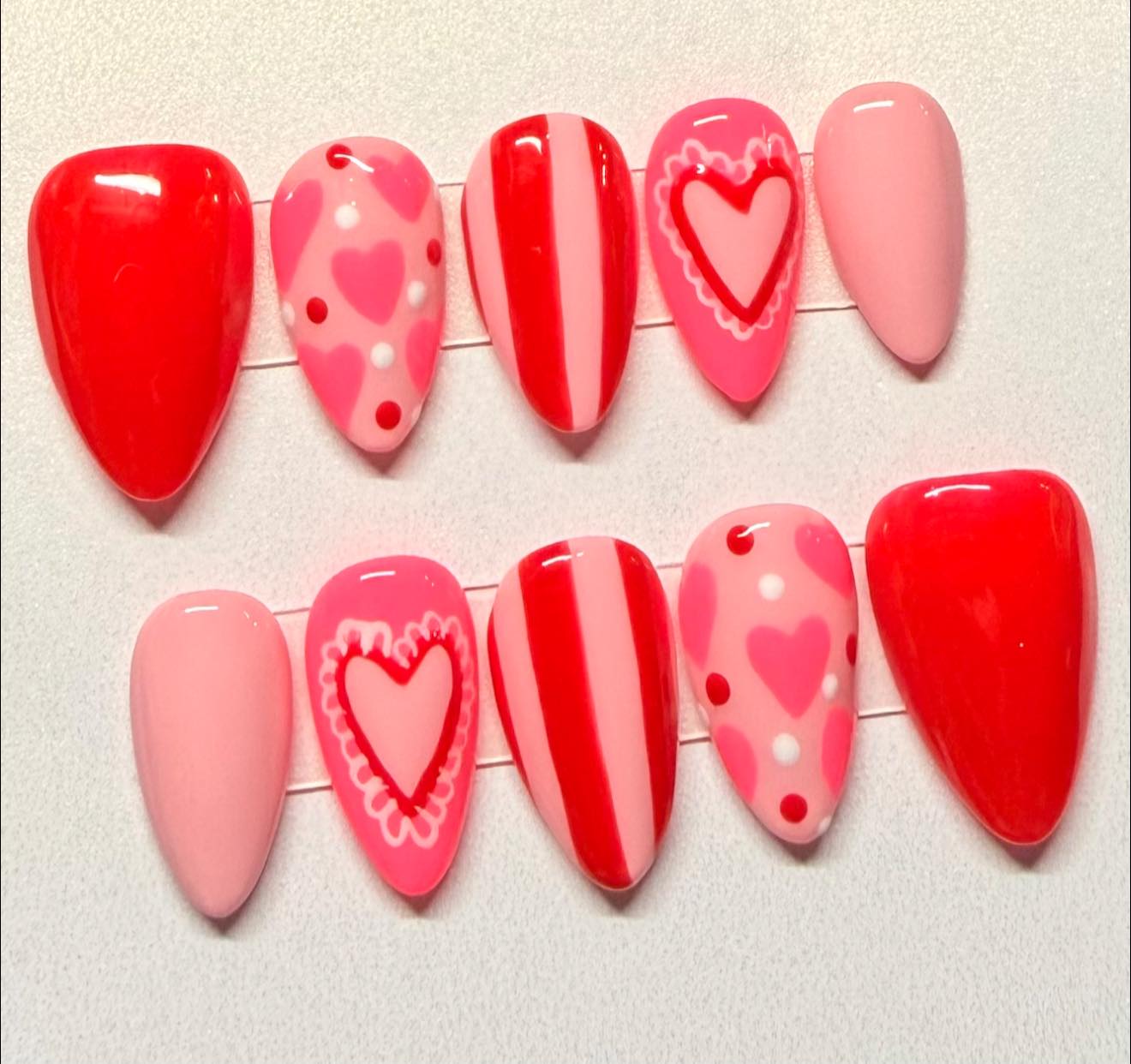 Lace Heart & Stripes