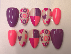 Pink & Purple XOXO