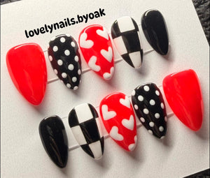 Red & Black Hearts
