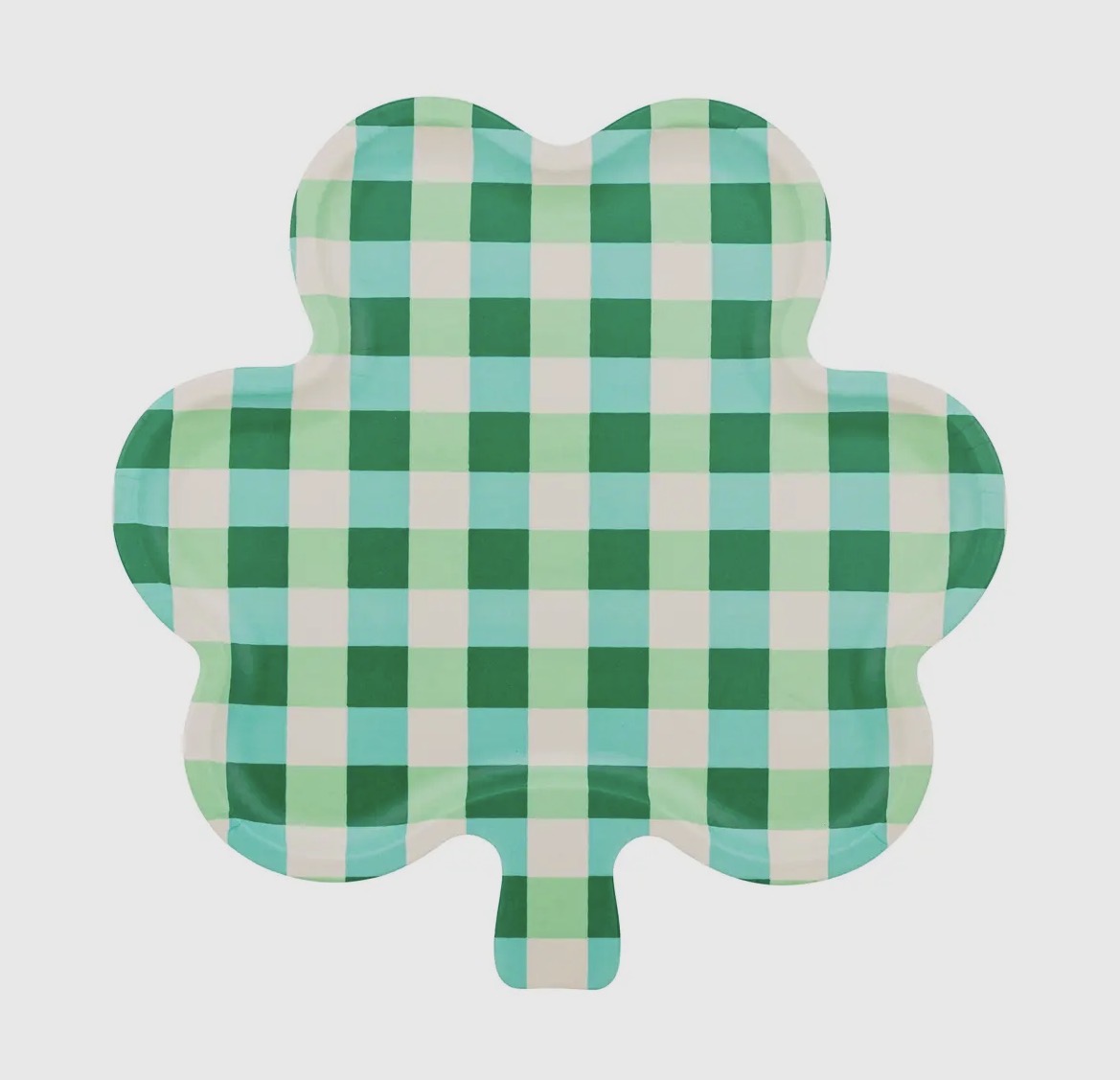 Gingham Shamrock Gingham Bamboo Tray