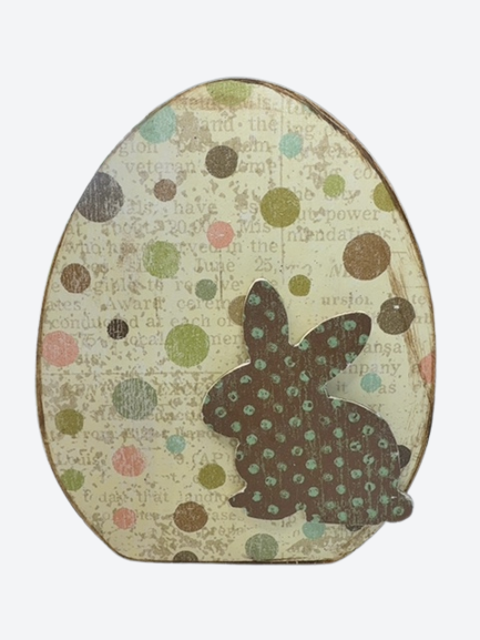 Polka dot egg with bunny