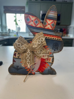 Blue and Coral Bunny