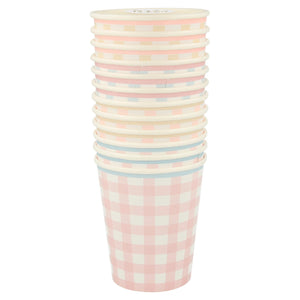 Gingham Cups