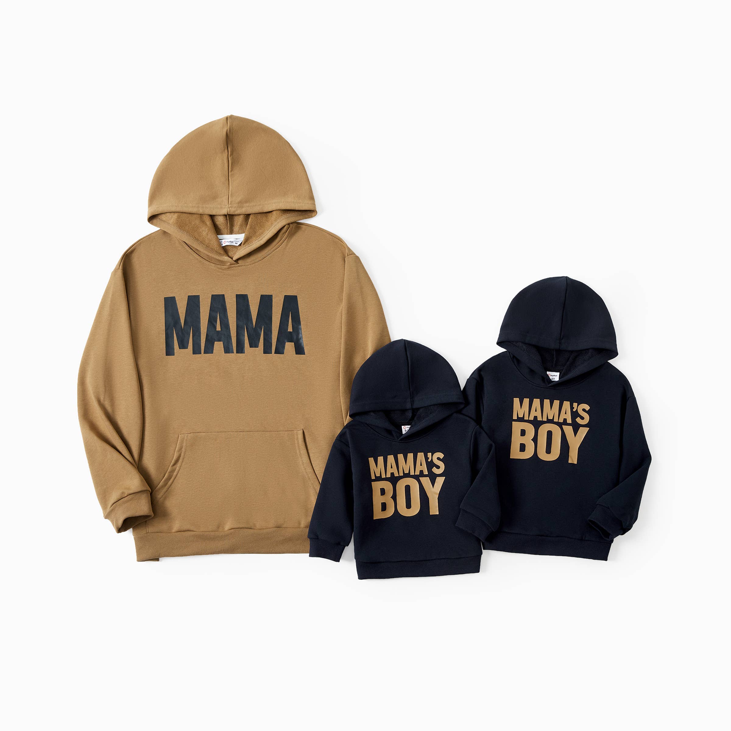 Mother and Son Causal Hoodie with Kangaroo Pocket