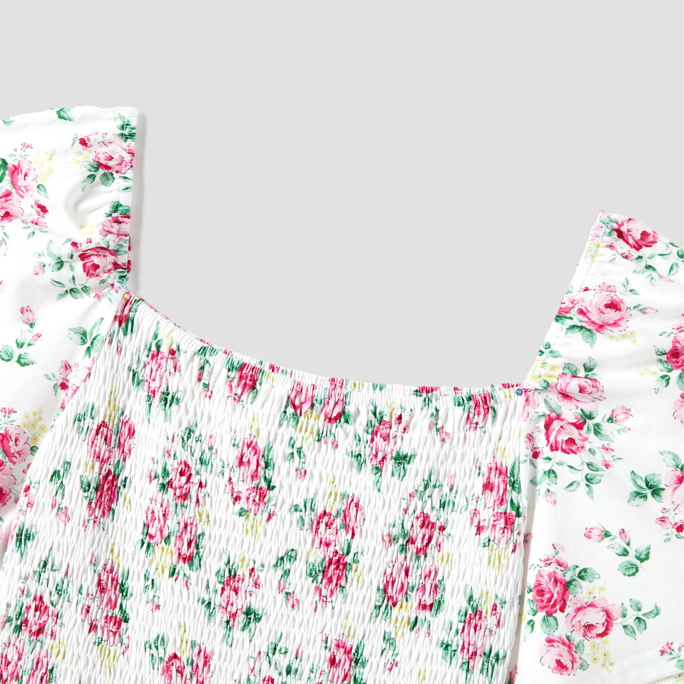 Floral Shirred Dress