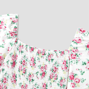 Floral Shirred Dress