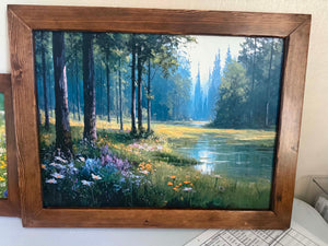 Mountain Scenery Canvas and Frame