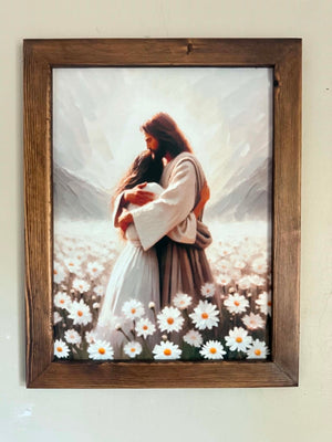 Jesus is with Her Canvas and Frame