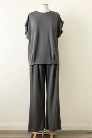 Solid Knit Comfy Top & Pants Set