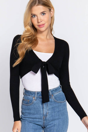TIE SWEATER CARDIGAN