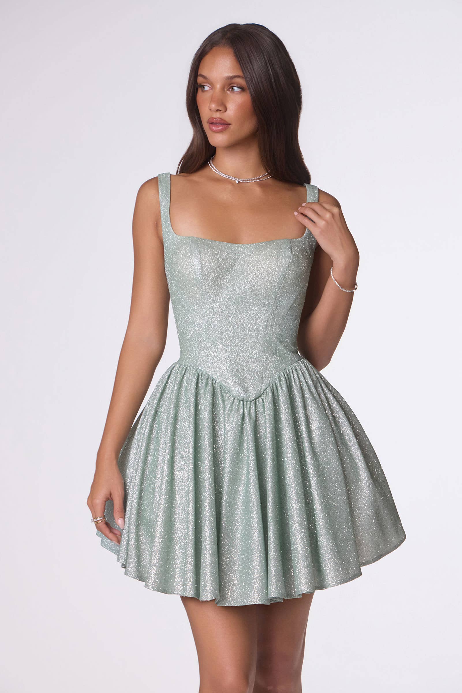 GLITTERING A-LINE MINI
