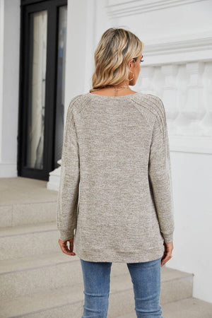 Solid Loose Long-sleeve