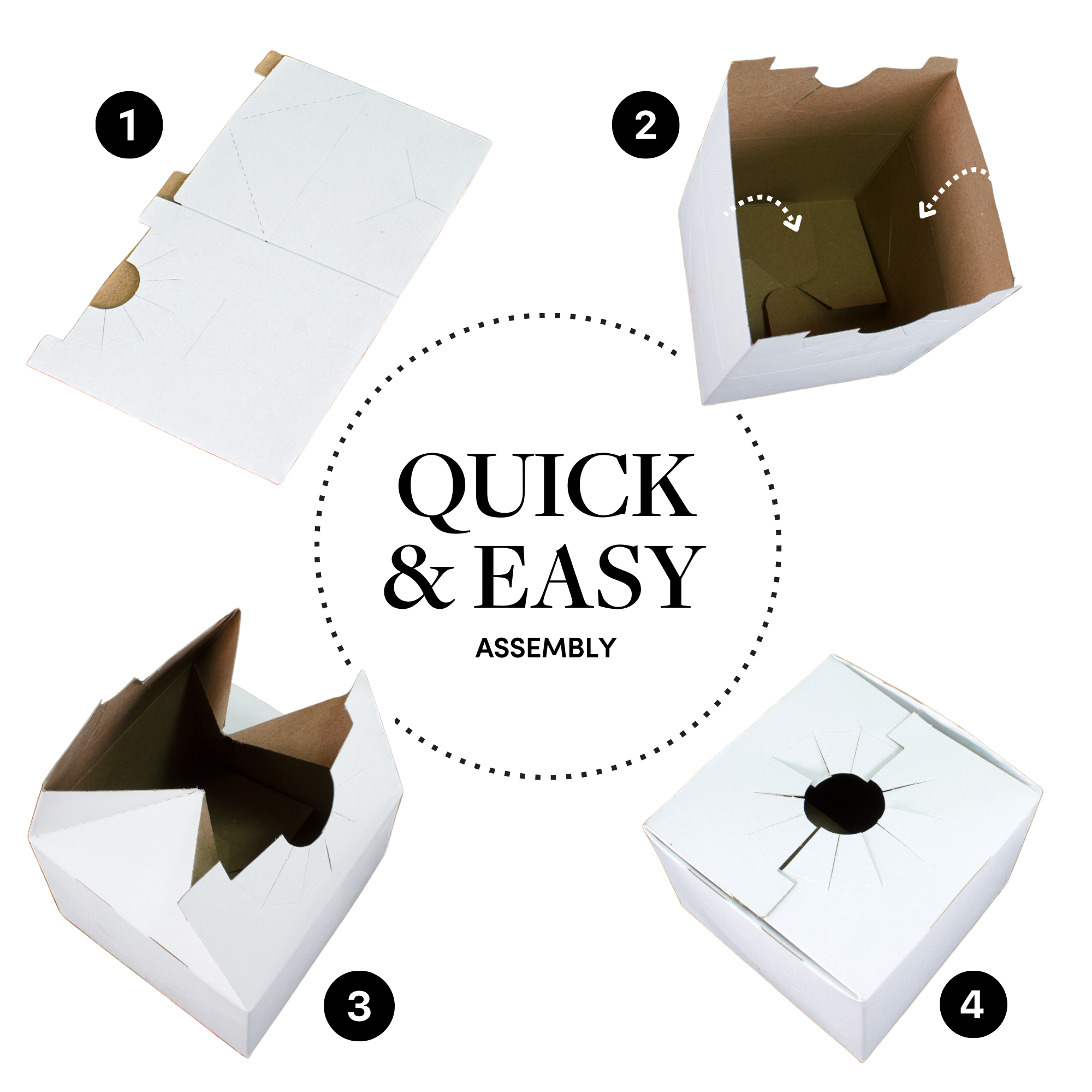 100PK | Quick Fold Floral Delivery Box for Vase Transport