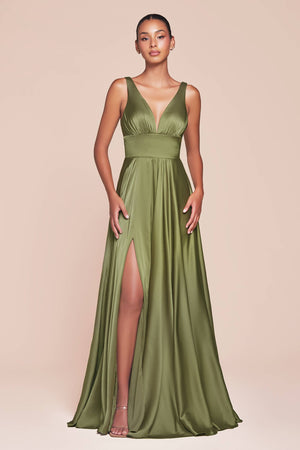 SOFT SATIN A-LINE DRESS