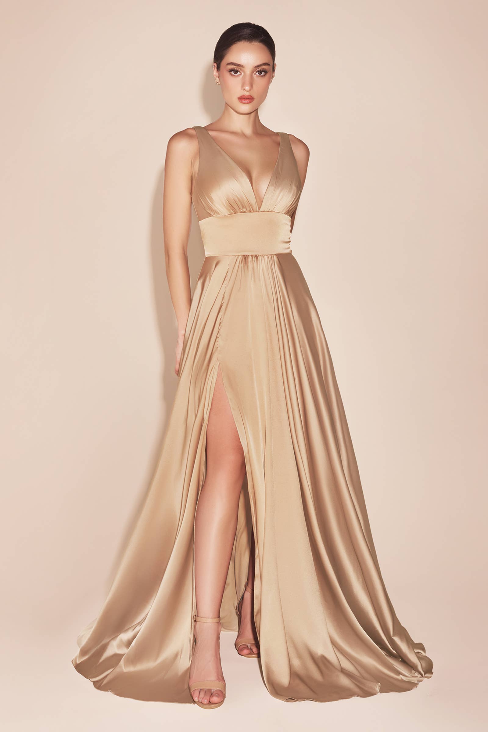 SOFT SATIN A-LINE DRESS