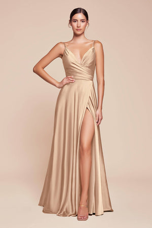 Soft Satin A-Line Curvy Fit