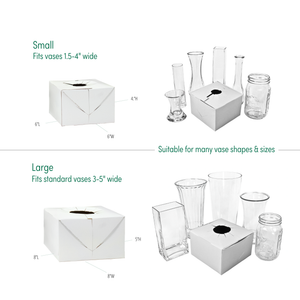 100PK | Quick Fold Floral Delivery Box for Vase Transport