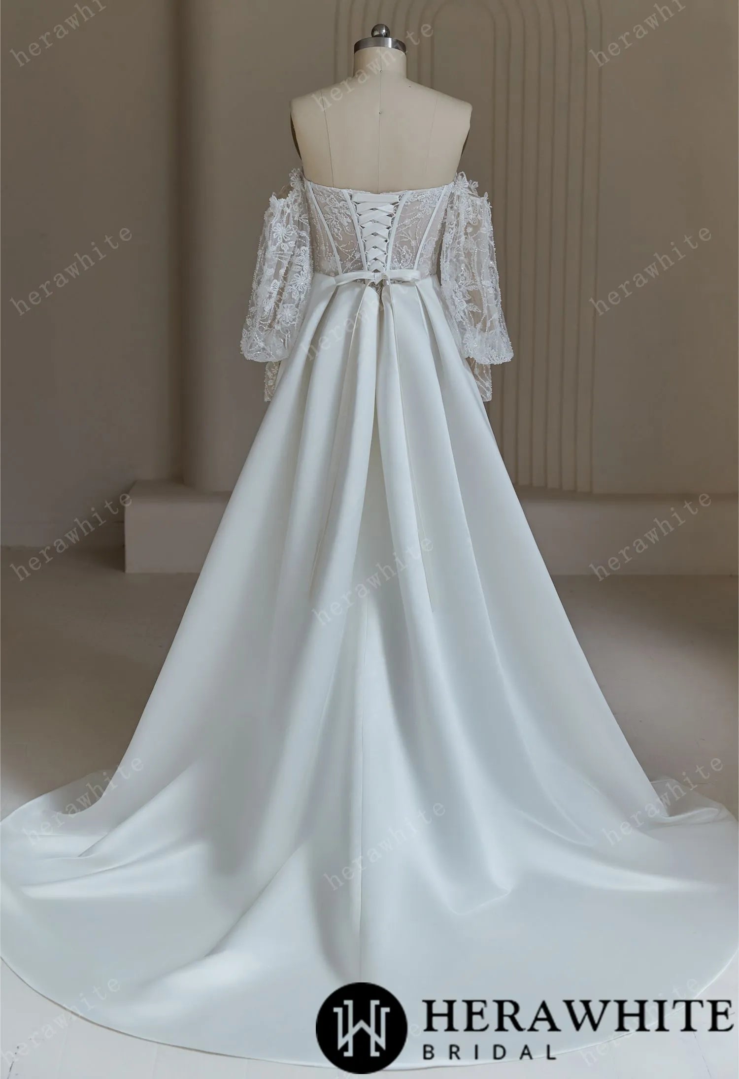 Illusion Lace Sweetheart Wedding Dress With Corset Back