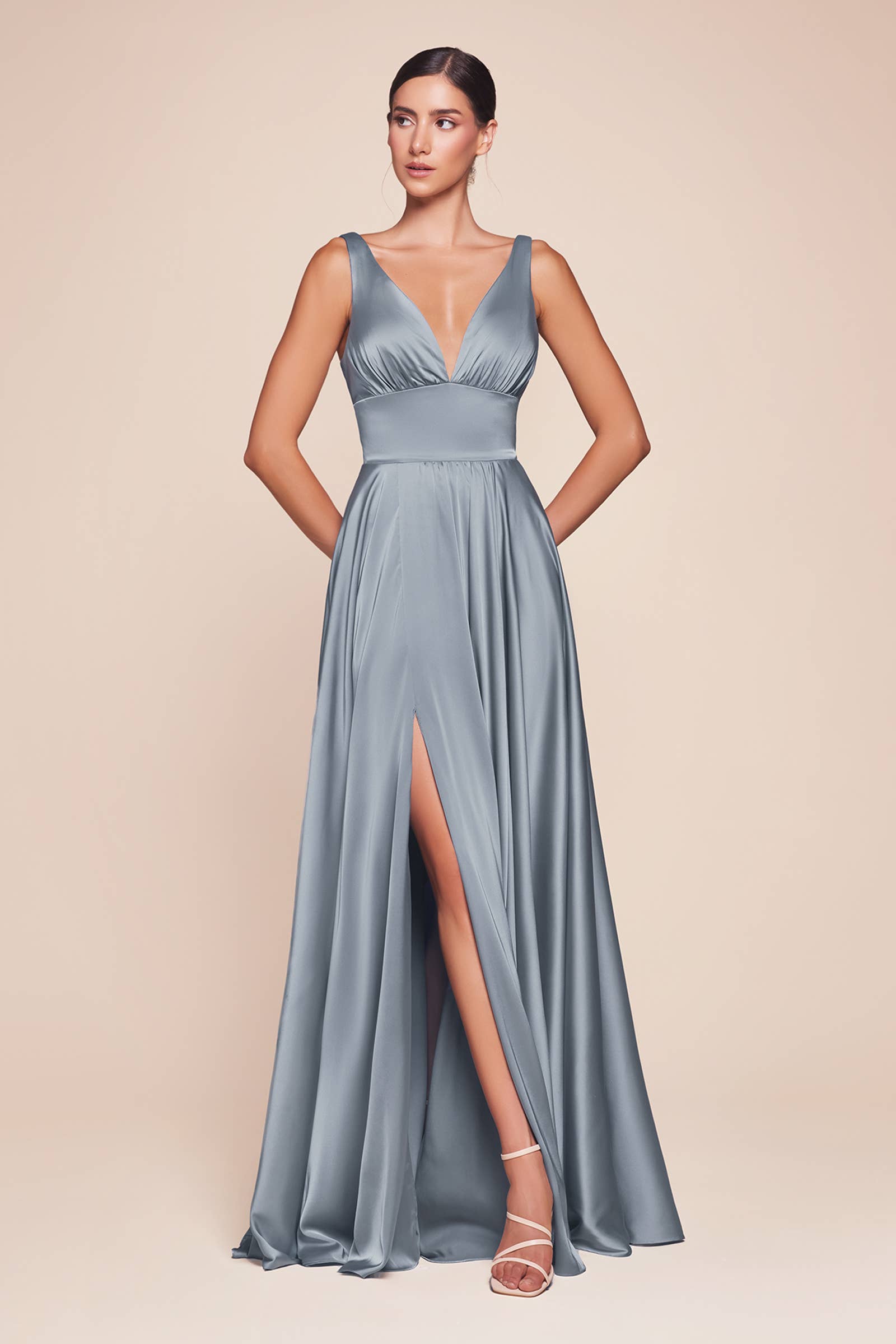 SOFT SATIN A-LINE DRESS