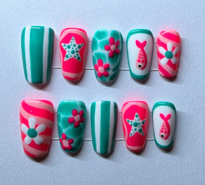 Pink & Teal Fishies