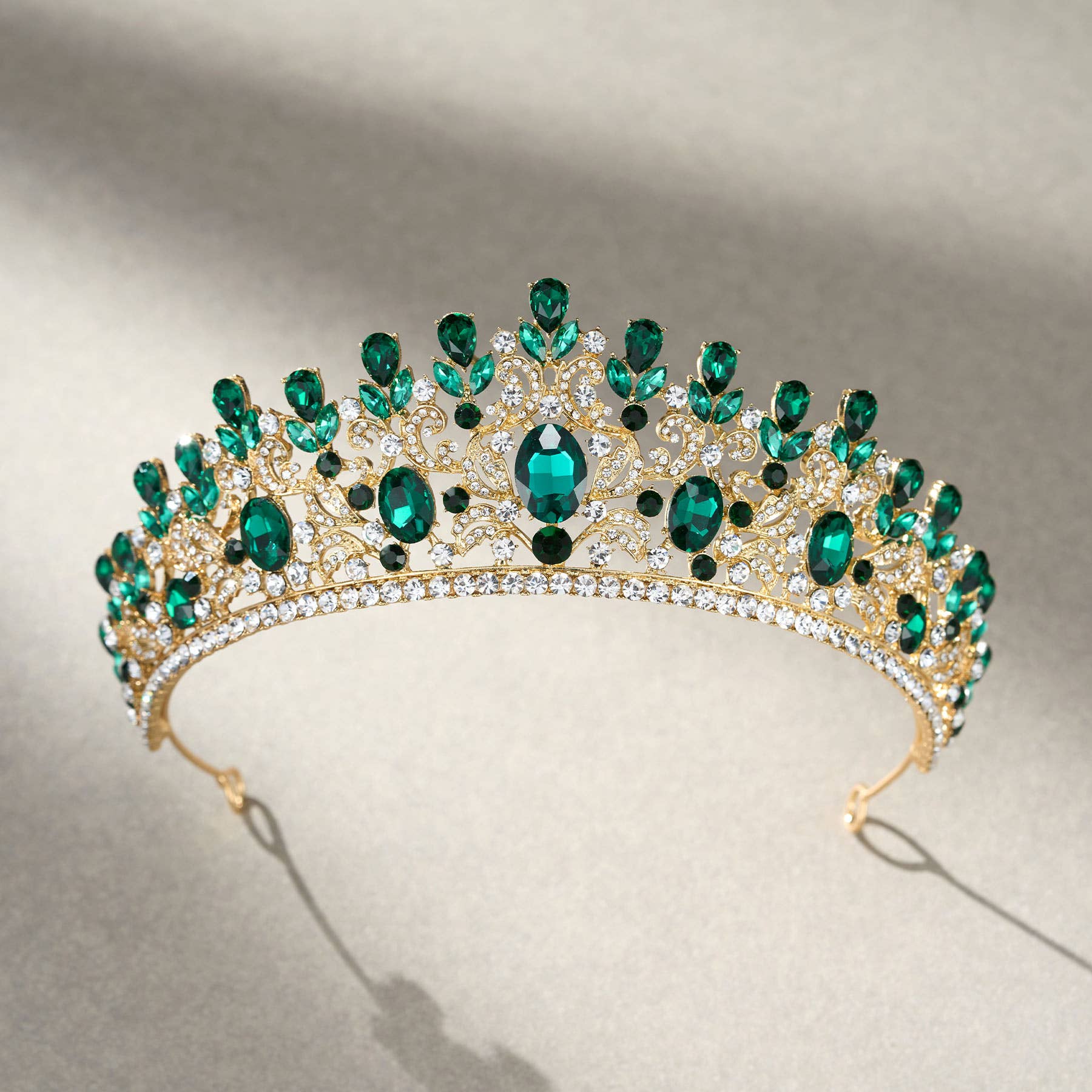 SWEETV costume crystal crowns: Silver
