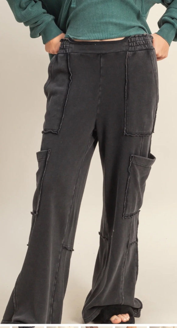 Washed black Hyfve Sweatpants, Large
