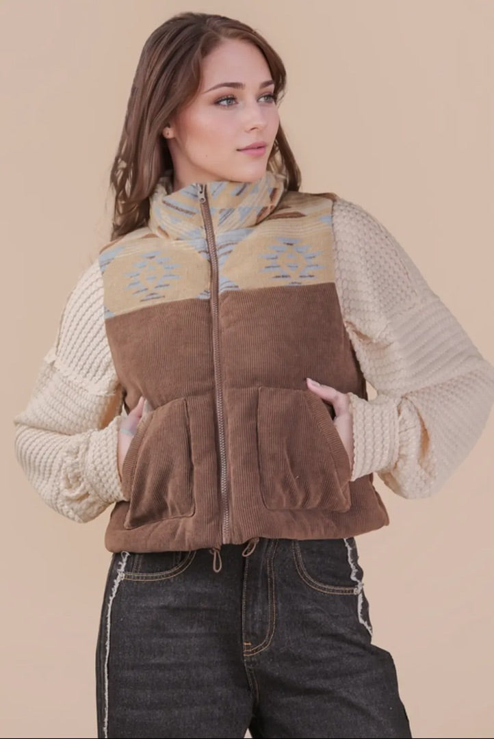 Black/brown Very J Vests, Small