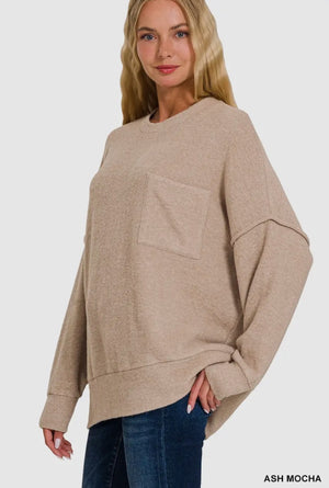 Ash mocha Zenana Sweaters, S/M
