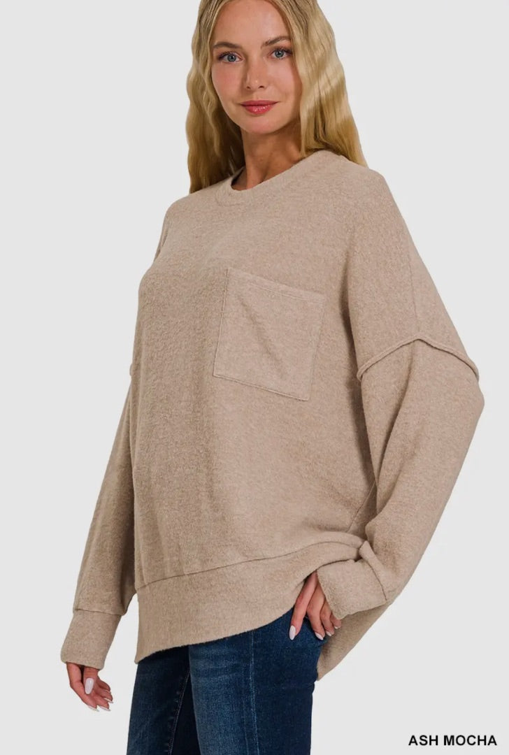 Ash mocha Zenana Sweaters, S/M