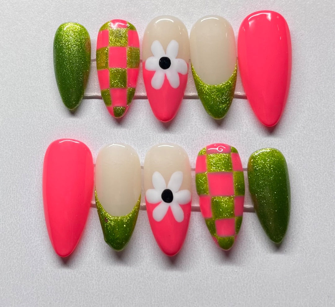 Pink & Green Groovy