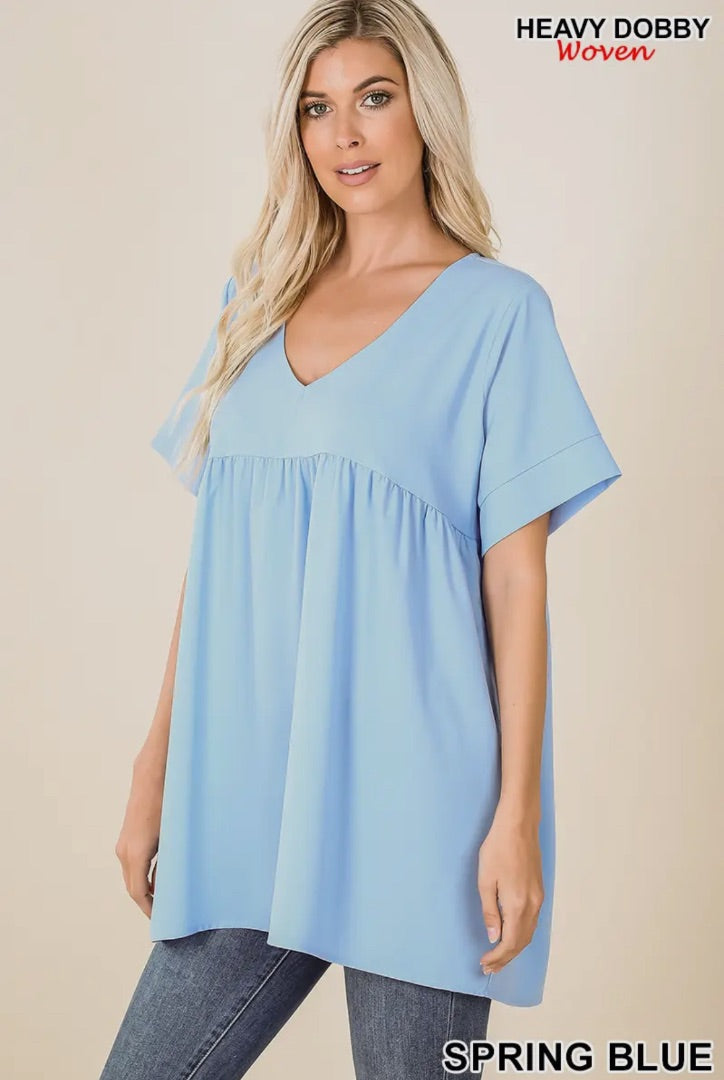 Blue Zenana Tops