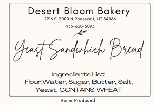 Yeast Sandwhich Bread