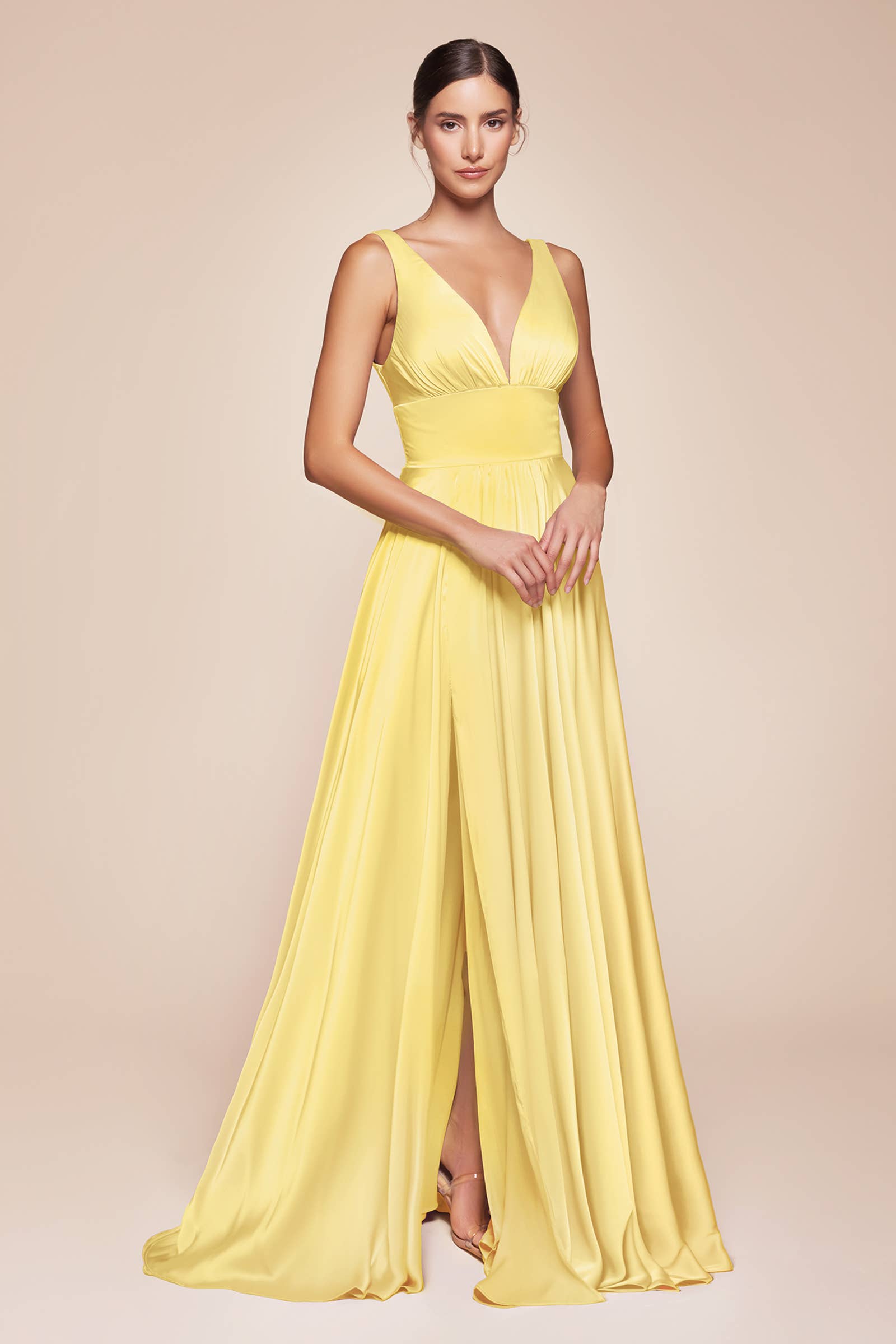 SOFT SATIN A-LINE DRESS