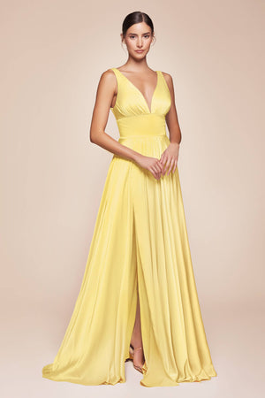 SOFT SATIN A-LINE DRESS
