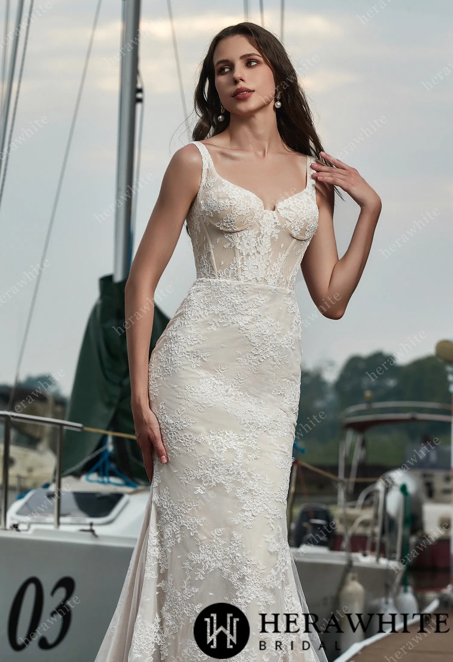French Lace Wedding Dress With Detachable Overskirt – Forever & Always