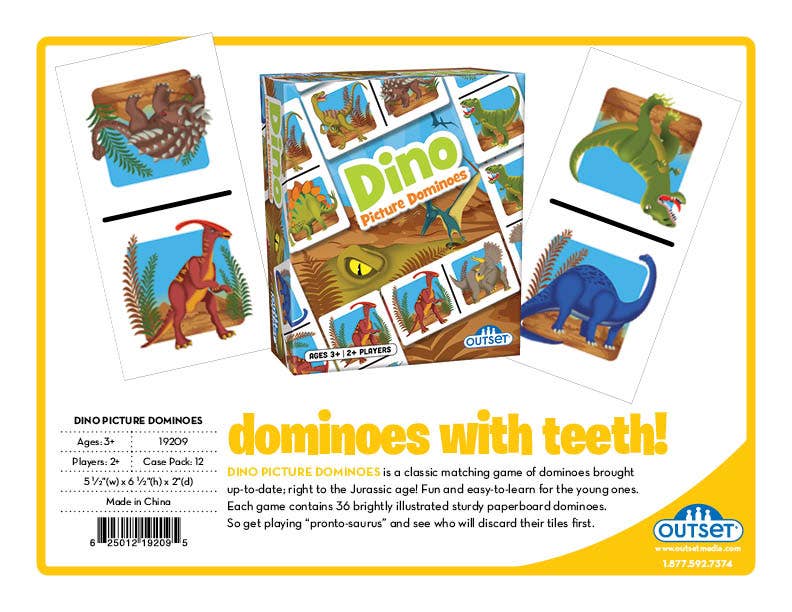 Picture Dominoes: Dino Game for Ages 3+