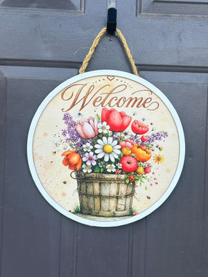 Flower Welcome Sign