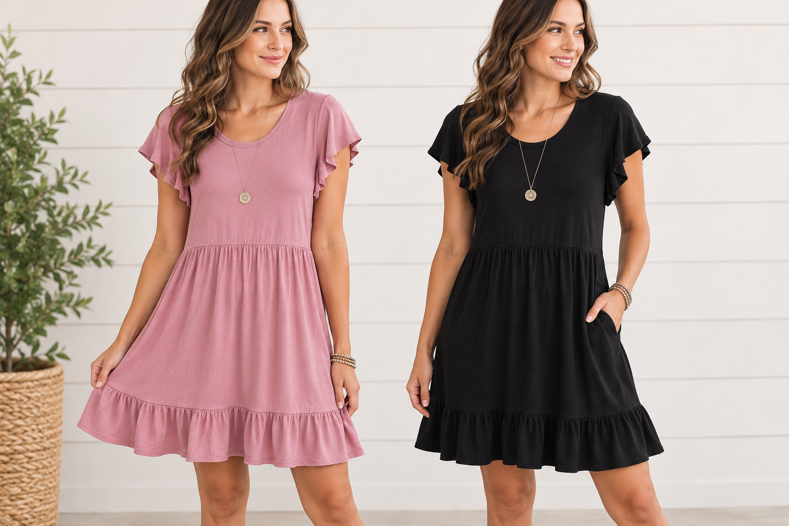 Ruffled Mini Maxi Dress