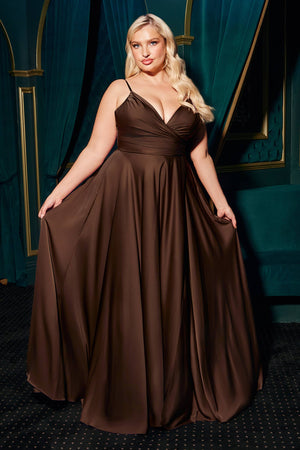 Soft Satin A-Line Curvy Fit