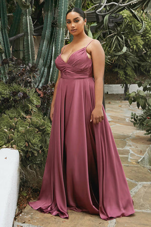Soft Satin A-Line Curvy Fit
