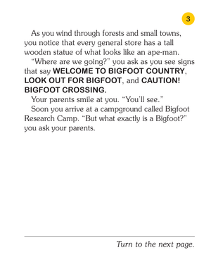 Big Bigfoot's Secret Vacation, Children's Book