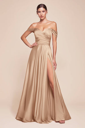 SATIN OFF THE SHOULDER