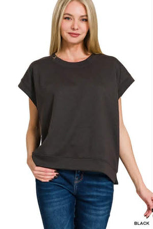 Scuba short sleeve sweatshirt Black